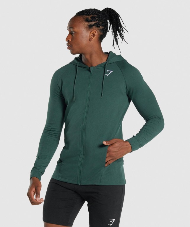 Sudadera Con Capucha Gymshark Critical 2.0 Zip Up Hombre Verdes Oscuro | wUDMDrnsPNC