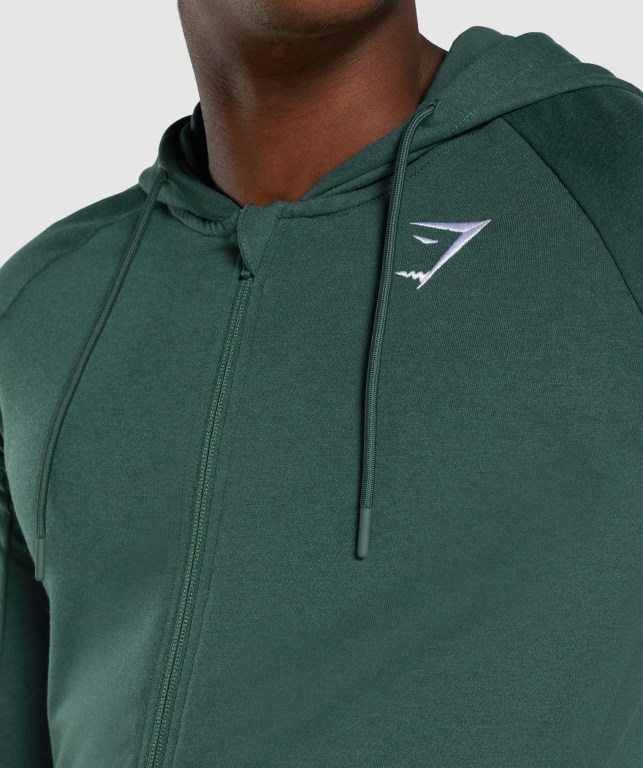 Sudadera Con Capucha Gymshark Critical 2.0 Zip Up Hombre Verdes Oscuro | wUDMDrnsPNC