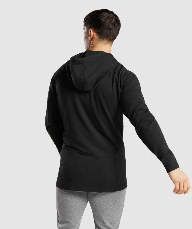 Sudadera Con Capucha Gymshark Critical Zip Hombre Negros | tRDCaVTWAds