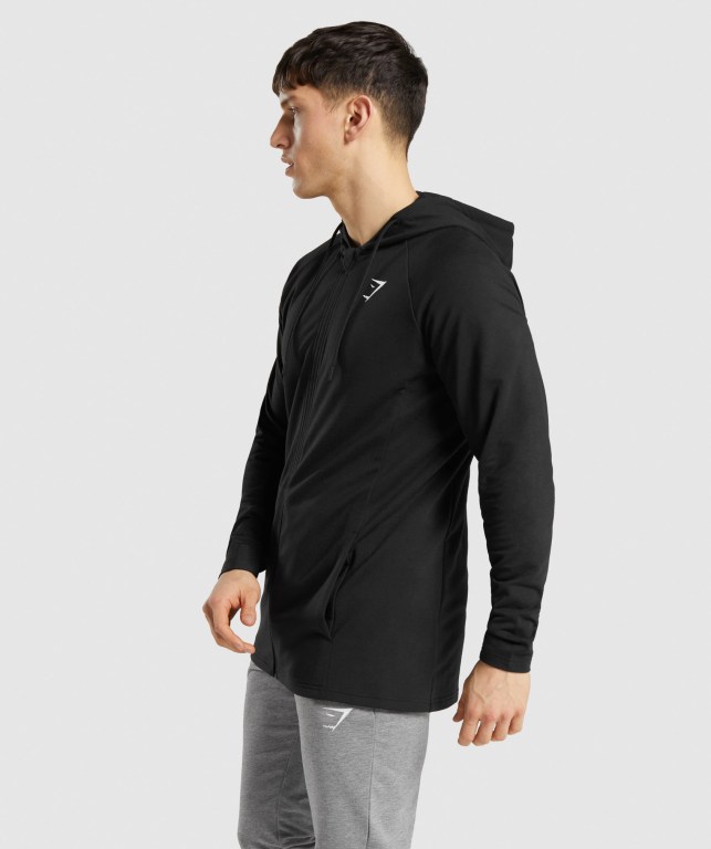 Sudadera Con Capucha Gymshark Critical Zip Hombre Negros | tRDCaVTWAds