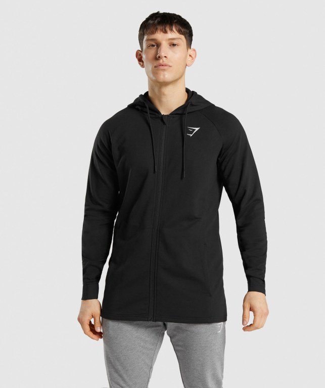 Sudadera Con Capucha Gymshark Critical Zip Hombre Negros | tRDCaVTWAds