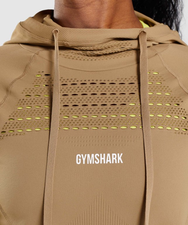 Sudadera Con Capucha Gymshark Energy Seamless Mujer Marrom | 2jQBfYTwSUn