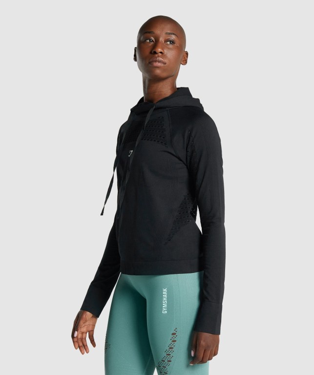 Sudadera Con Capucha Gymshark Energy Seamless Mujer Negros | aLFcYGdtKWr