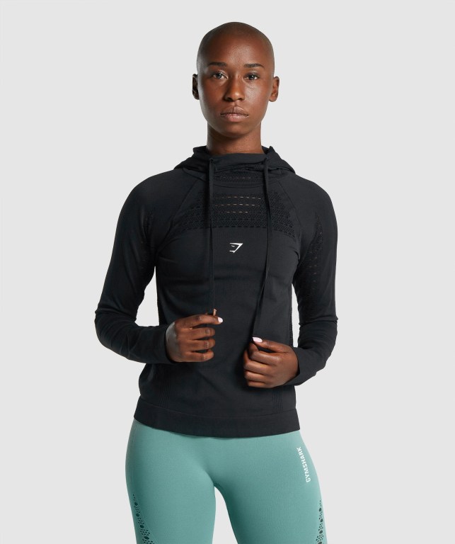 Sudadera Con Capucha Gymshark Energy Seamless Mujer Negros | aLFcYGdtKWr