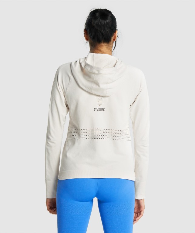 Sudadera Con Capucha Gymshark Energy Seamless Mujer Creme | nMA9UpM6jNL