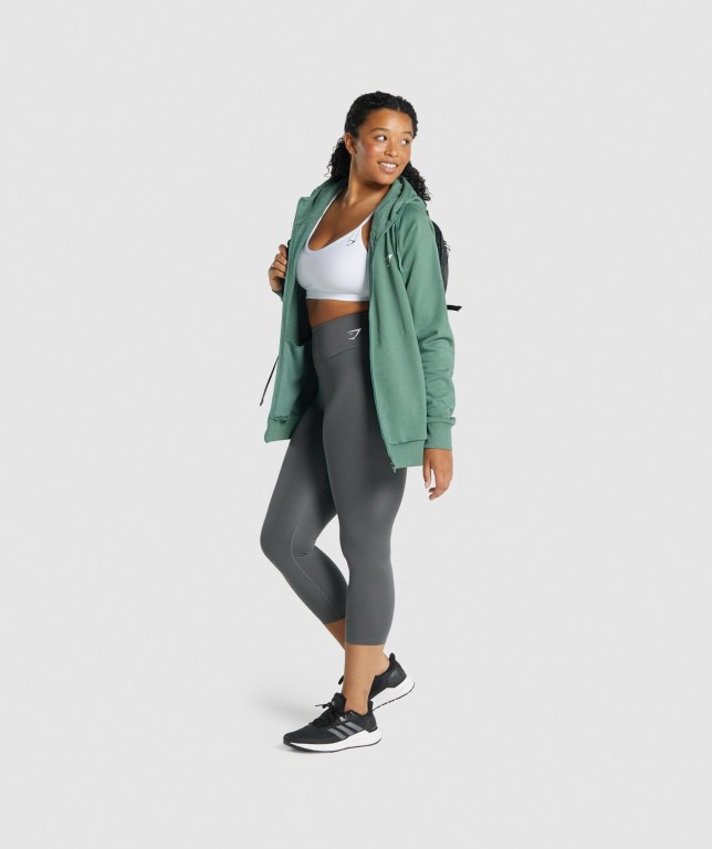 Sudadera Con Capucha Gymshark Entrenamiento Zip Up Mujer Verdes | 3fYKgSQ3LK4