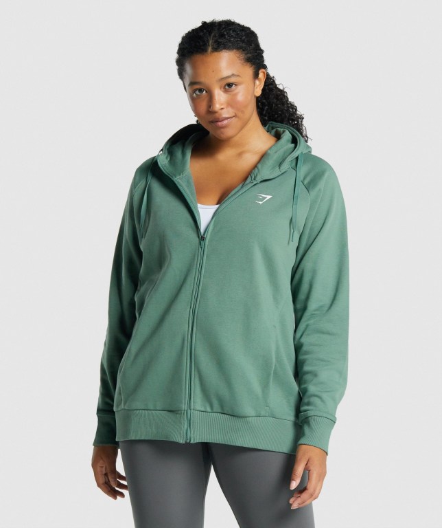 Sudadera Con Capucha Gymshark Entrenamiento Zip Up Mujer Verdes | 3fYKgSQ3LK4