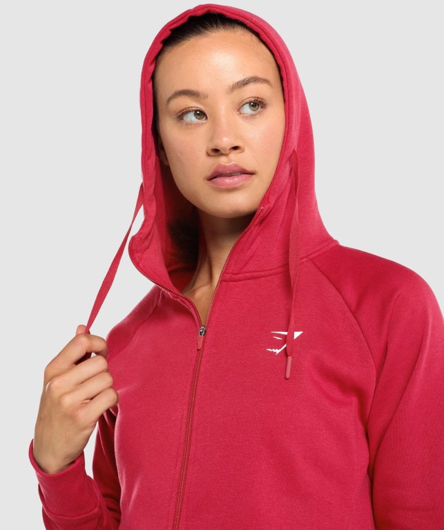 Sudadera Con Capucha Gymshark Entrenamiento Zip Up Mujer Vino | 5CnURcvqFPL