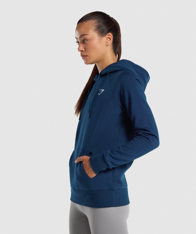 Sudadera Con Capucha Gymshark Entrenamiento Mujer Azul Marino | 9BMsXcqne5x