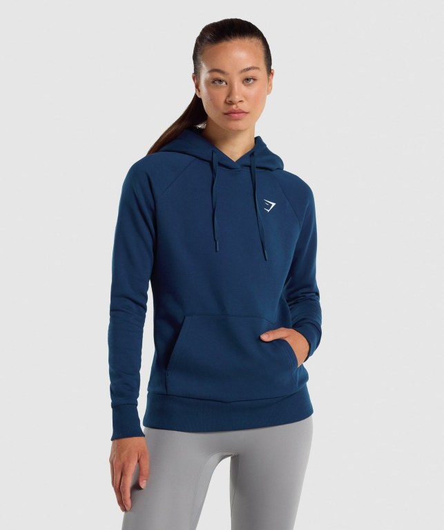 Sudadera Con Capucha Gymshark Entrenamiento Mujer Azul Marino | 9BMsXcqne5x