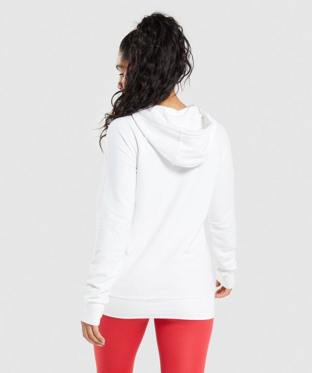 Sudadera Con Capucha Gymshark Entrenamiento Mujer Blancos | KW4K4vDDmWg