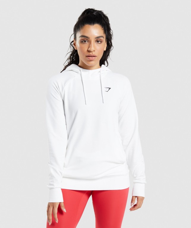 Sudadera Con Capucha Gymshark Entrenamiento Mujer Blancos | KW4K4vDDmWg