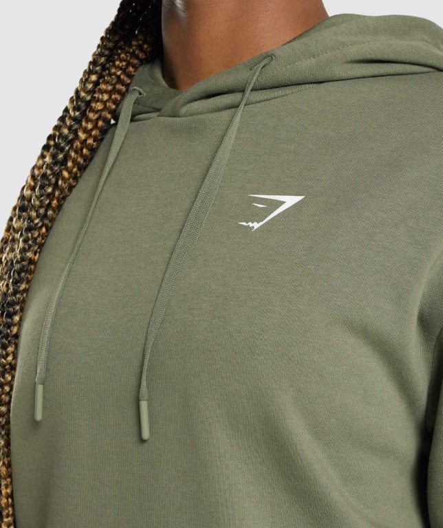 Sudadera Con Capucha Gymshark Entrenamiento Oversized Mujer Verdes | TL2UBXSeI6R