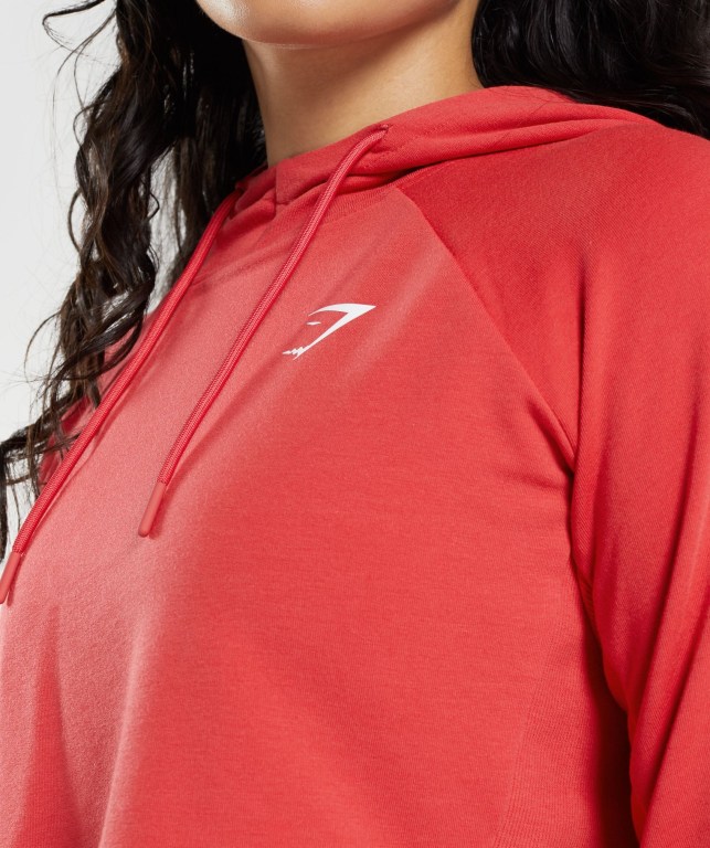 Sudadera Con Capucha Gymshark Entrenamiento Cropped Mujer Rojos | iugfGoDWTlj