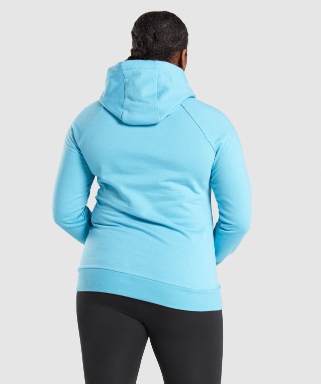 Sudadera Con Capucha Gymshark Entrenamiento Mujer Azules Claro | o4GjWWO5R3J