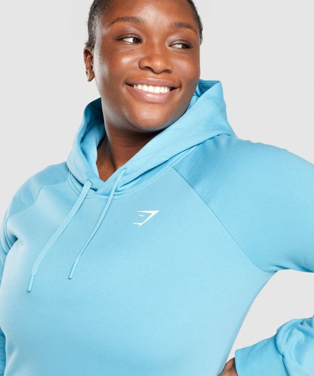 Sudadera Con Capucha Gymshark Entrenamiento Mujer Azules Claro | o4GjWWO5R3J