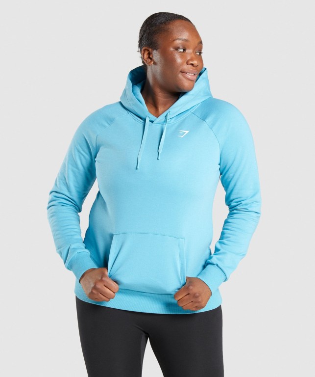 Sudadera Con Capucha Gymshark Entrenamiento Mujer Azules Claro | o4GjWWO5R3J