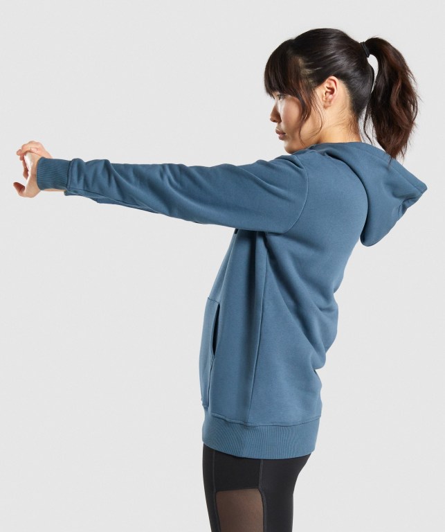 Sudadera Con Capucha Gymshark Entrenamiento Oversized Mujer Turquesa | uAnCfxlCRFm