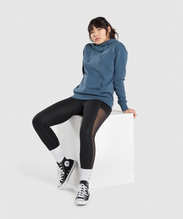 Sudadera Con Capucha Gymshark Entrenamiento Oversized Mujer Turquesa | uAnCfxlCRFm