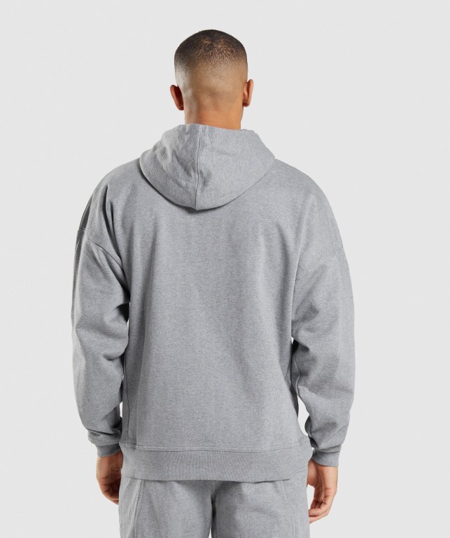 Sudadera Con Capucha Gymshark Essential Oversized Zip Up Hombre Grises | RnBp89UdP8L