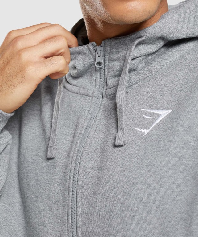 Sudadera Con Capucha Gymshark Essential Oversized Zip Up Hombre Grises | RnBp89UdP8L