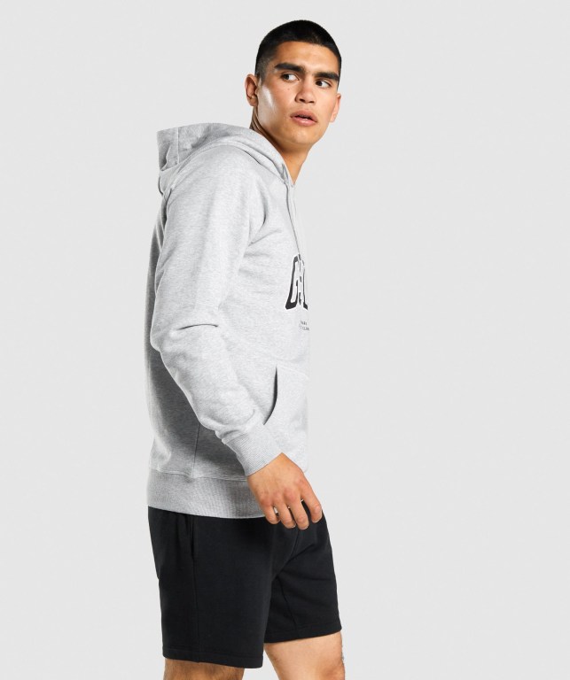 Sudadera Con Capucha Gymshark GSLC Collegiate Hombre Grises Claro | DxfqzpVKrxG