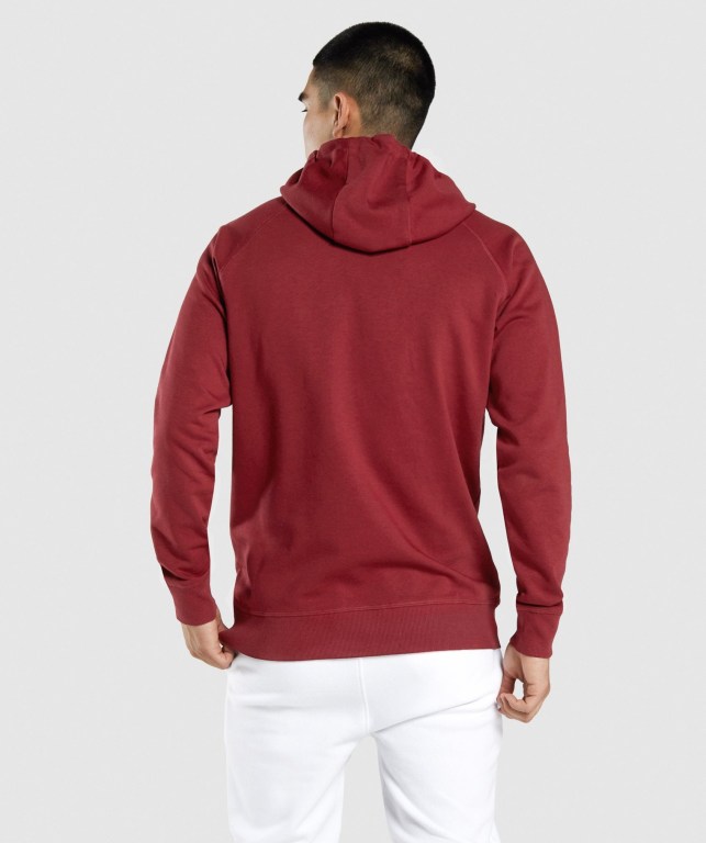 Sudadera Con Capucha Gymshark GSLC Collegiate Hombre Vino | VvKHeMtkhbu