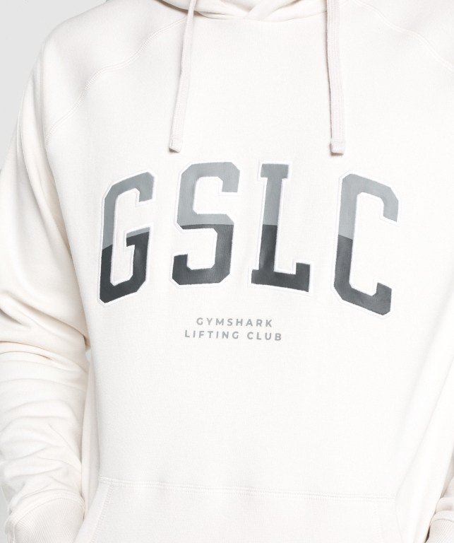 Sudadera Con Capucha Gymshark GSLC Collegiate Hombre Creme | pXz1WF7oDdp