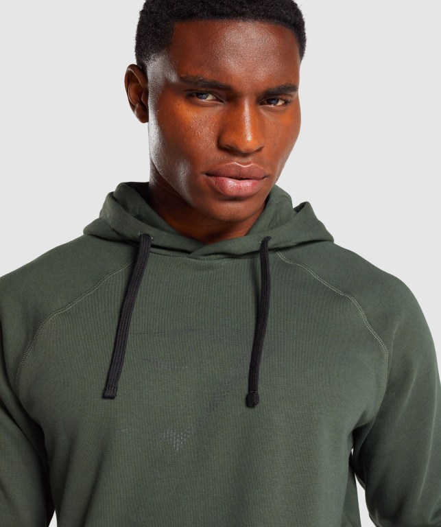 Sudadera Con Capucha Gymshark Sharkhead Infill Hombre Verdes Oscuro | DHwqTjXvSNj