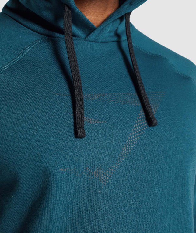 Sudadera Con Capucha Gymshark Sharkhead Infill Hombre Turquesa | TTfTedGtSQu