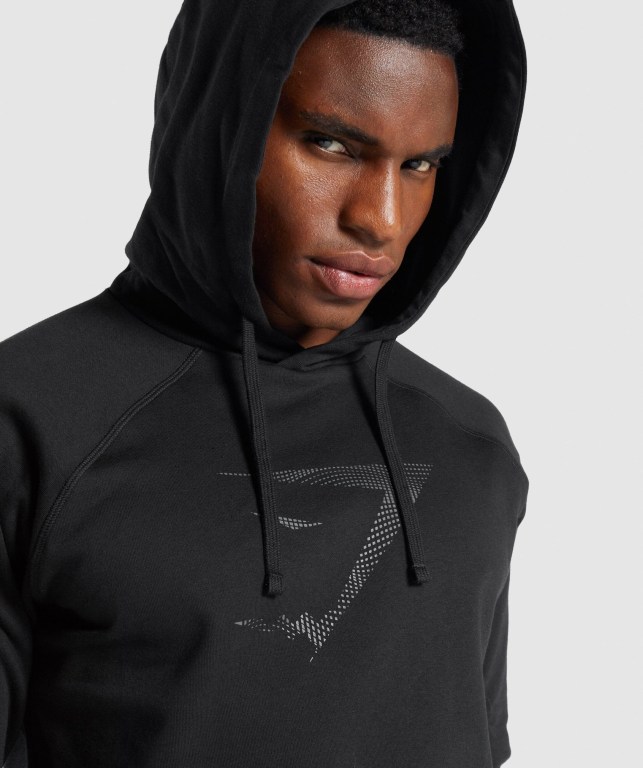 Sudadera Con Capucha Gymshark Sharkhead Infill Hombre Negros | X4VW4O7dgId