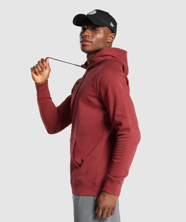 Sudadera Con Capucha Gymshark Sharkhead Infill Hombre Vino | la1IfTTo2Og