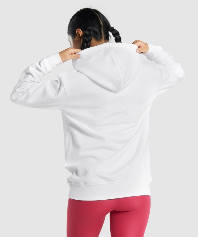 Sudadera Con Capucha Gymshark Sundae Graphic Oversized Mujer Blancos | 25jqAmgnUSx