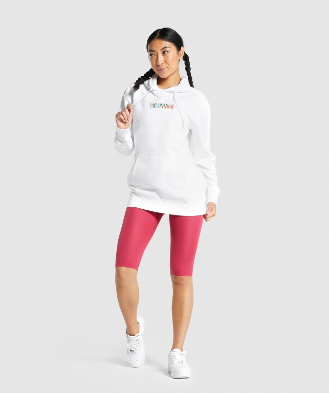 Sudadera Con Capucha Gymshark Sundae Graphic Oversized Mujer Blancos | 25jqAmgnUSx