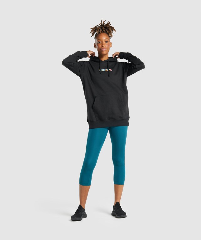 Sudadera Con Capucha Gymshark Sundae Graphic Oversized Mujer Negros | aKHoZRmyvFz