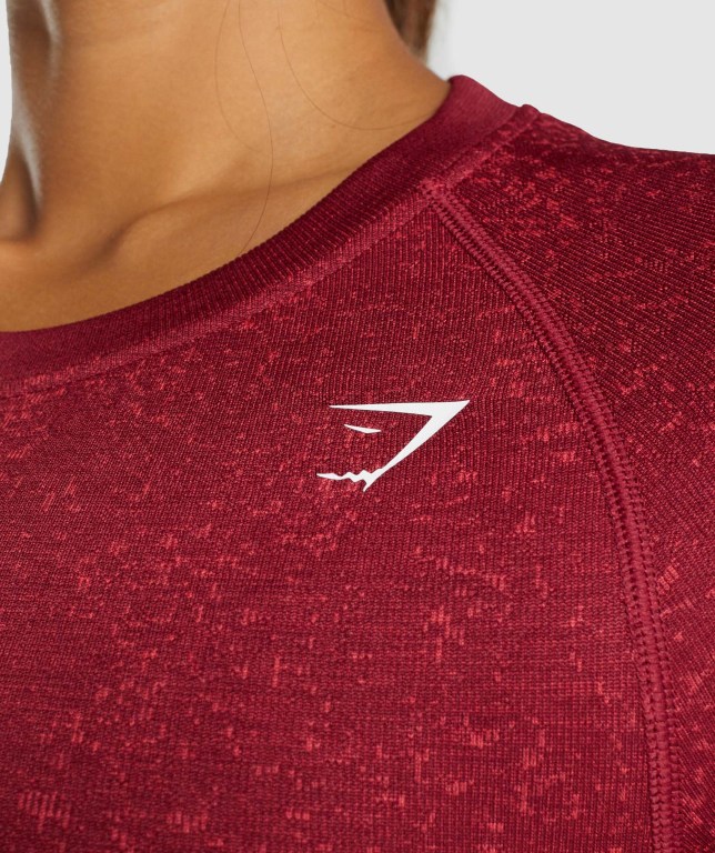 Sudaderas Gymshark Adapt Fleck Seamless Crop Top Mujer Vino | 9p1Xrr1avXM