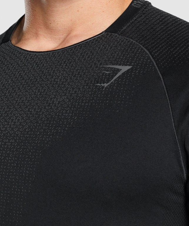 Sudaderas Gymshark Apex Contrast Seamless Hombre Negros | LdG2kzY4nvn