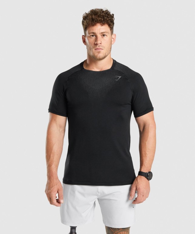 Sudaderas Gymshark Apex Contrast Seamless Hombre Negros | LdG2kzY4nvn