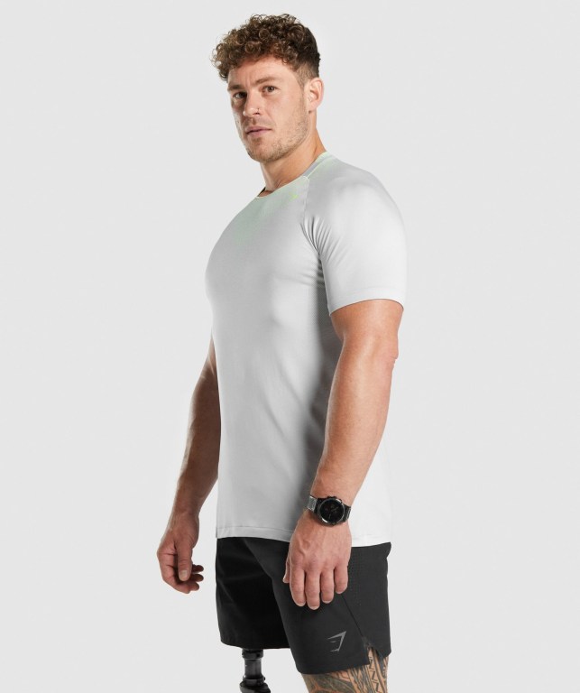 Sudaderas Gymshark Apex Contrast Seamless Hombre Grises Claro | gT5MUB7z2w5