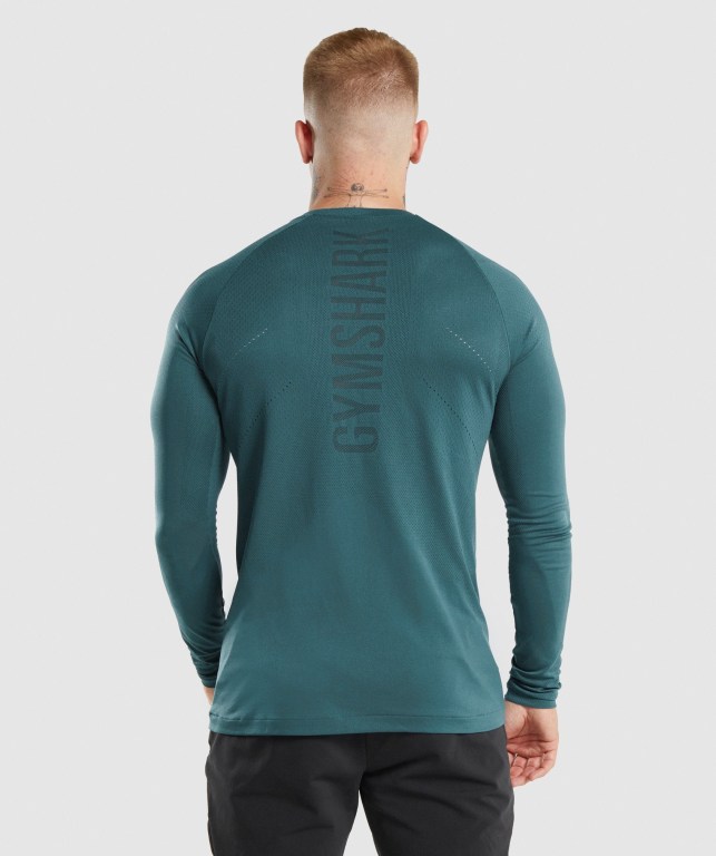 Sudaderas Gymshark Apex Hombre Turquesa | NfXfT4qIMTK