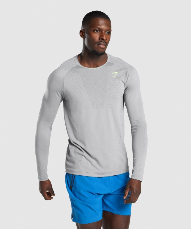 Sudaderas Gymshark Apex Seamless Hombre Grises | 2PesbuO3fmb