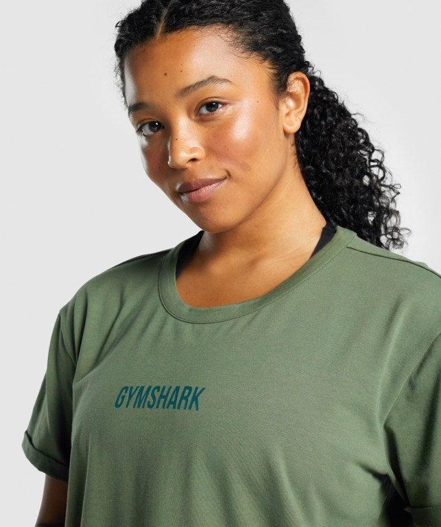 Sudaderas Gymshark Apollo Graphic Mujer Verdes | tmLjoMancxZ