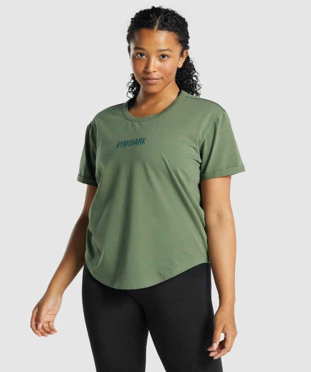 Sudaderas Gymshark Apollo Graphic Mujer Verdes | tmLjoMancxZ