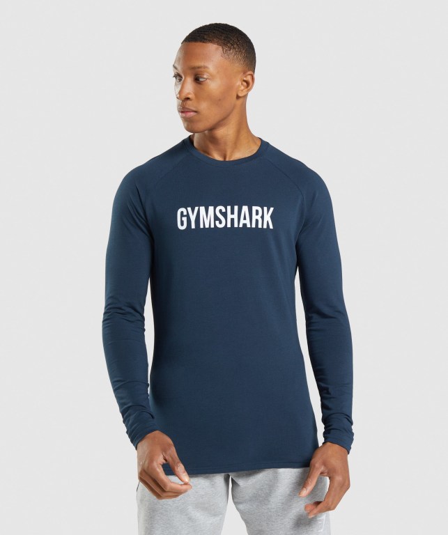 Sudaderas Gymshark Apollo Hombre Azul Marino | CSXzsJ65FmG