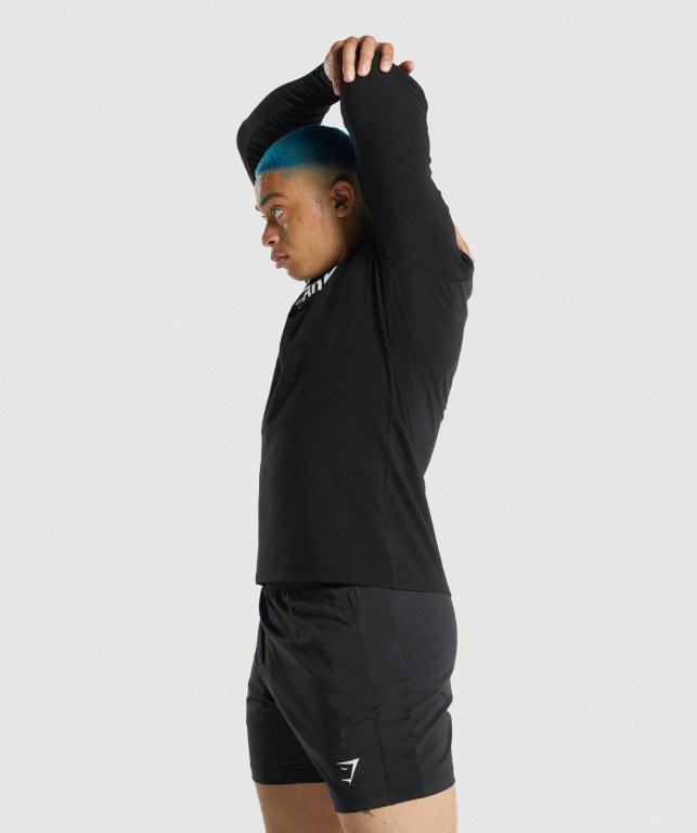 Sudaderas Gymshark Apollo Hombre Negros | MHB8BxuThZT