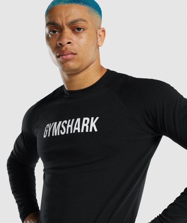 Sudaderas Gymshark Apollo Hombre Negros | MHB8BxuThZT