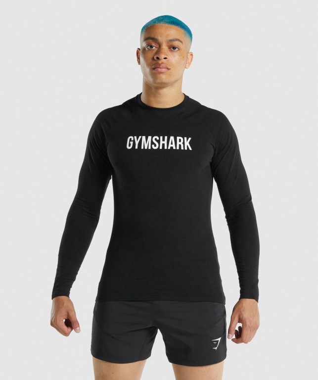 Sudaderas Gymshark Apollo Hombre Negros | MHB8BxuThZT