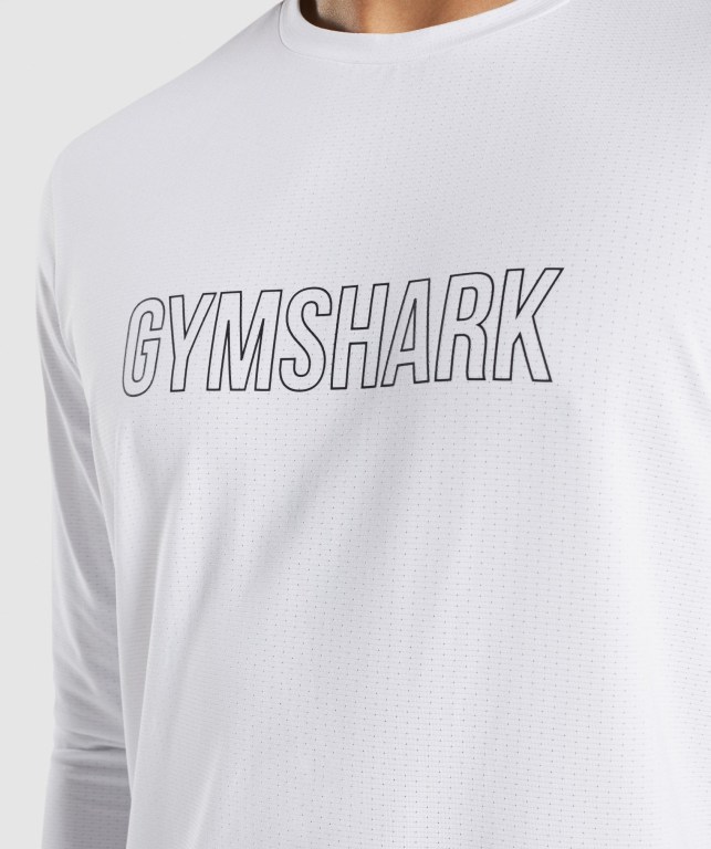 Sudaderas Gymshark Arrival Graphic Hombre Blancos | OivbqMUPhwq