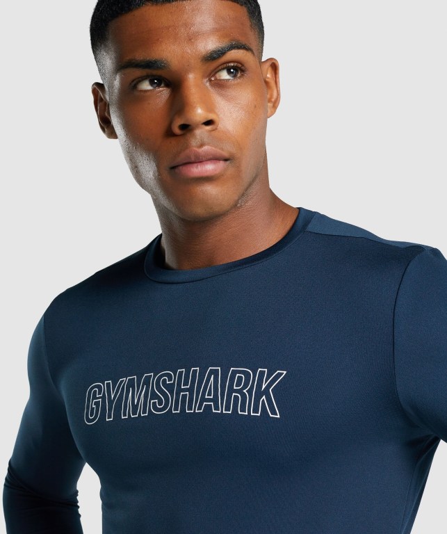 Sudaderas Gymshark Arrival Graphic Hombre Azul Marino | erAWpwsMm3E