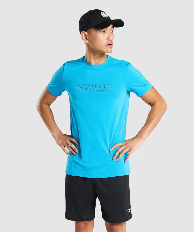 Sudaderas Gymshark Arrival Graphic Hombre Azules Claro | fSvmlTZrrU1